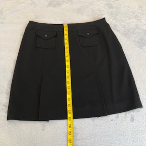 Larry Levine Women's Black Straight Skirt With Front Pockets Wide Waist Band 10 - Picture 4 of 15